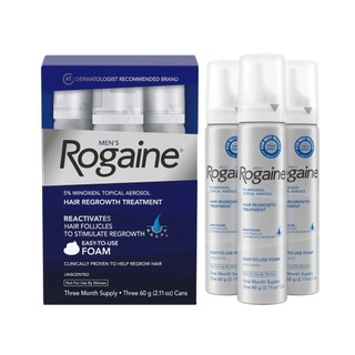 Tinh chất bôi tóc Rogaine 5% dạng bọt cho nam, ngăn rụng hói và mọc tóc, mày, râu