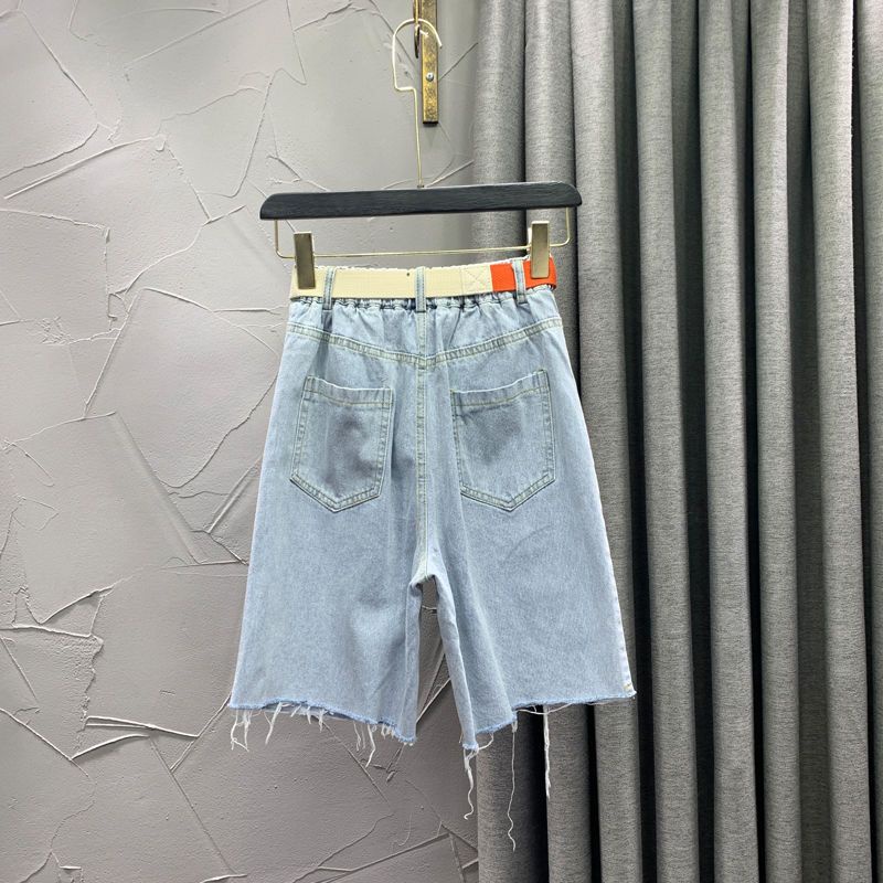 Jiashucheng Quần Jeans Lửng Ống Rộng Lưng Cao In Họa Tiết Graffiti Thời Trang Mùa Hè 2023 Phong Cách Châu Âu Cho Nữ