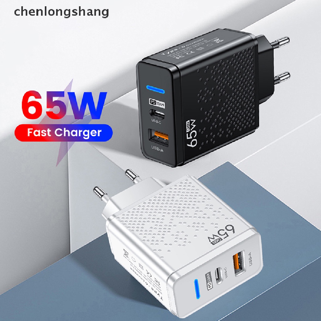 Cục Sạc Nhanh USB C 65W Cho Điện Thoại iPhone Xiaomi 12 Samsung Huawei QC 3.0