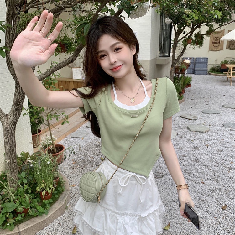 Áo Thun Tay Ngắn Thiết Kế Độc Đáo Thời Trang Mùa Hè Cho Nữ