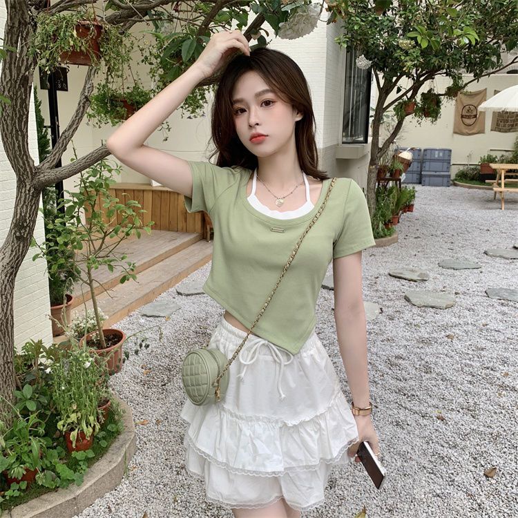 Áo Thun Tay Ngắn Thiết Kế Độc Đáo Thời Trang Mùa Hè Cho Nữ