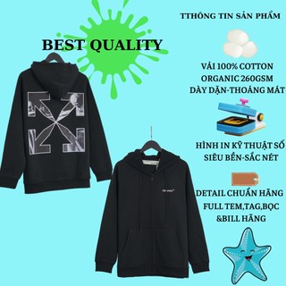 Áo Hoodie Off White Caravaggio Arrow nam nữ phong cách street wear Áo hoodie off white nam nữ form rộng vải cotton