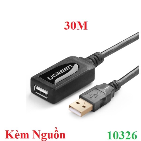 Cáp Nối Dài USB 2.0 5M, 10M, 15M, 20M, 25M, 30M UGreen US121 - Hàng Chính Hãng, Chipset Cao cấp