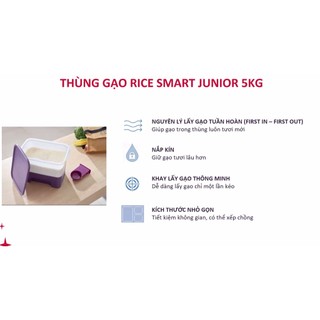 Thùng gạo Tupperware Rice Smart Junior 5kg