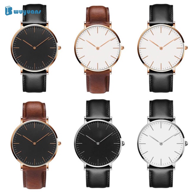 Đồng Hồ Đeo Tay Mặt Tròn Dây Da Phong Cách Retro Thời Trang Cho Nam