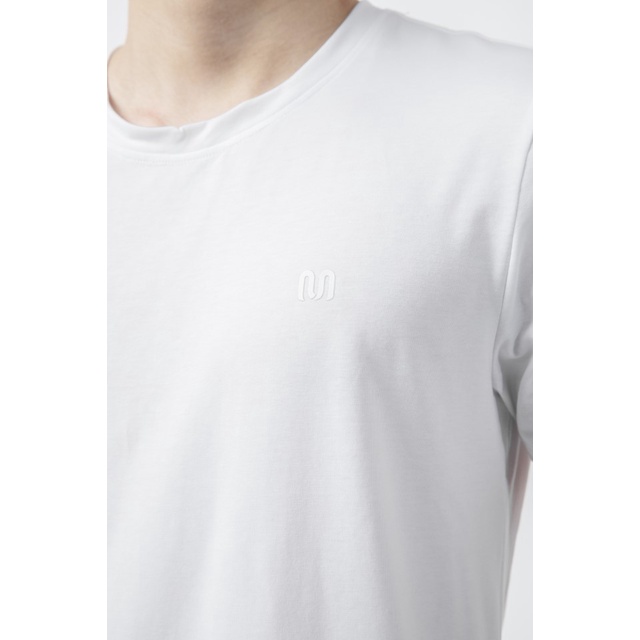 Áo thun nam INSIDEMEN tay ngắn cổ tròn màu trắng basic chất liệu cotton tự nhiên cao cấp dễ làm sạch ITSR02
