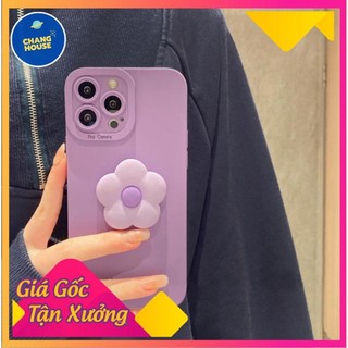 [ FREE SHIP ] Ốp Lưng Basic Camera Nổi - Mẫu Hoa Tím Nổi