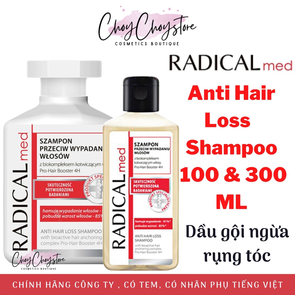 [EXP 10.23] Dầu Gội RADICAL Med Anti Hair Loss  Shampoo 100mL &amp; 300mL - Dầu Gội Làm Sạch Và Ngăn Ngừa Rụng Tóc