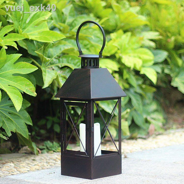 ∏Phong Cách Châu Âu Sắt Rèn Retro Sàn Đơn Giản Chống Gió Đèn Di Động Đèn Trang Trí Đám Cưới Đạo Cụ Trang Trí Đường Dẫn N