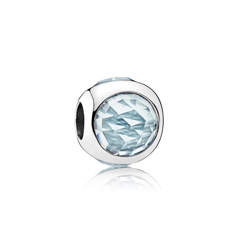 Hạt Charm Bằng Bạc 925 pandora Hình Giọt Nước Lấp Lánh Trang Trí Vòng Tay pandora DIY