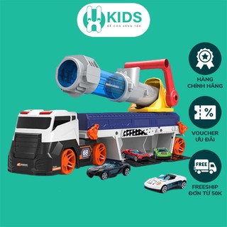 Đồ chơi xe ô tô container vận chuyển X KIDS có nòng đại bác bắn bóng xốp kèm hiệu ứng âm thanh, đèn cho bé