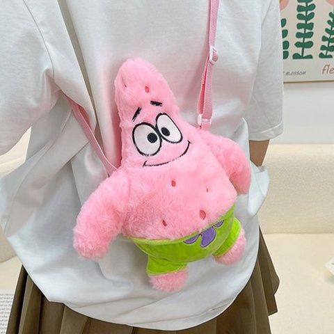 Túi Đeo Chéo Hình SpongeBob Nhồi Bông Thời Trang Nhật Bản