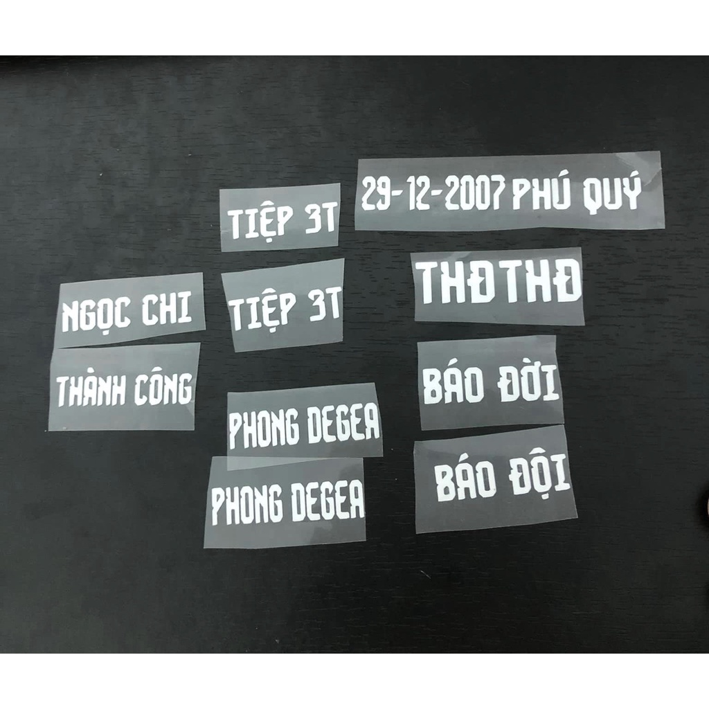 Decal logo, tên riêng in lên Găng tay, áo, giày tại nhà bằng Bàn Là, máy ép nhiệt