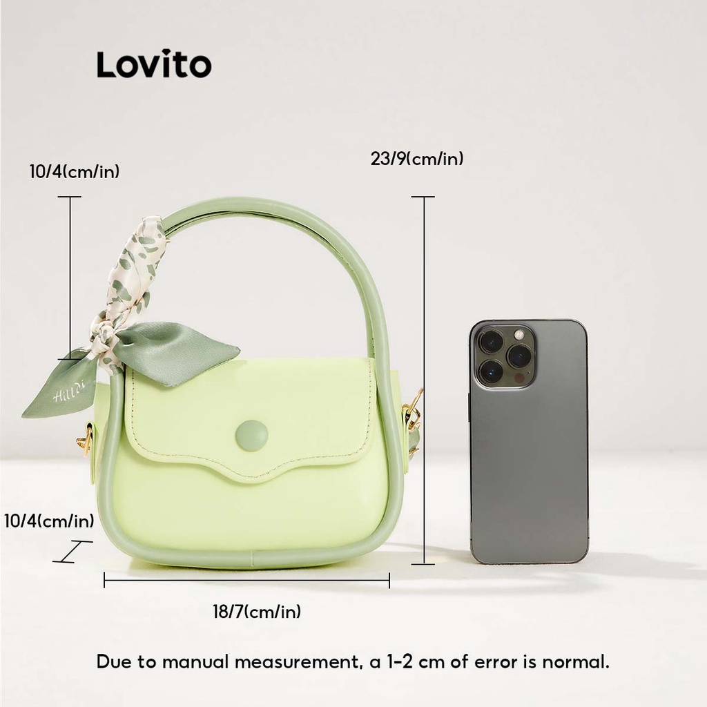 Lovito Dây đeo hình vuông màu trơn khác nhau