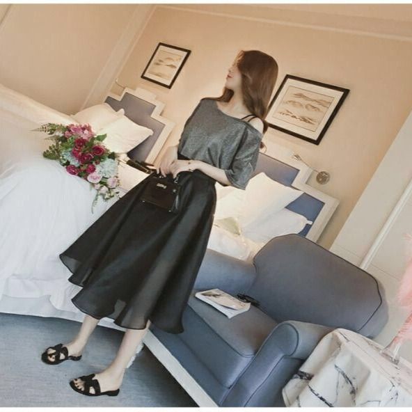 Áo Thun Tay Ngắn Hở Vai Phong Cách Hàn Quốc Thời Trang Mùa Hè Xinh Xắn Cho Nữ