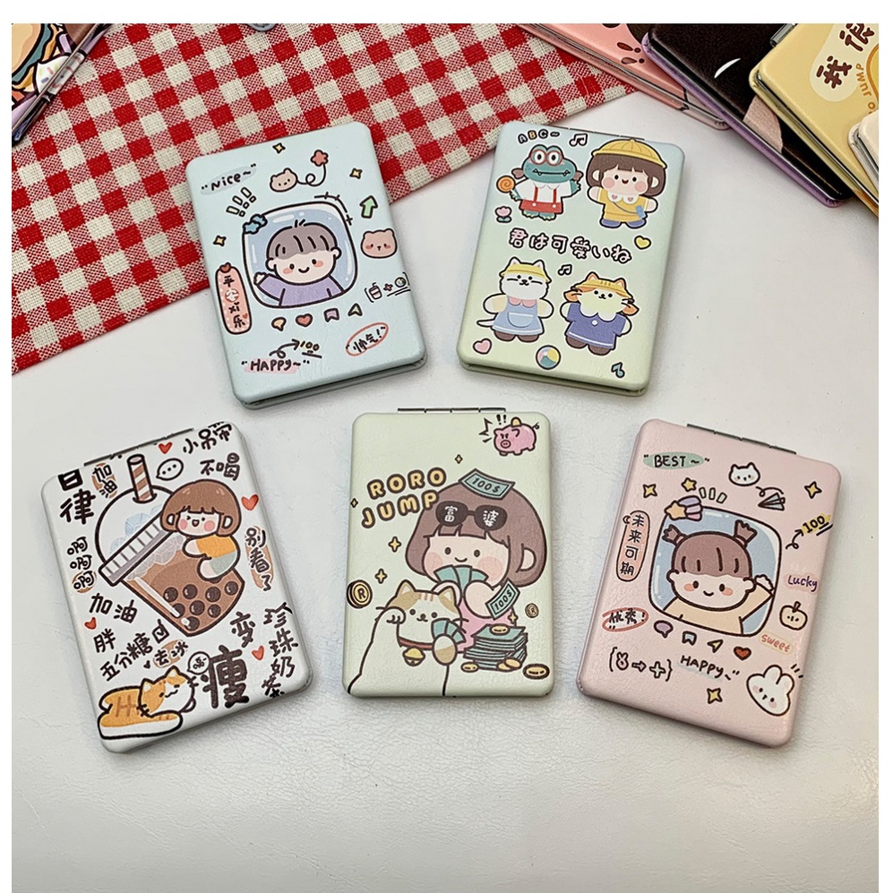 Gương Trang Điểm Cầm Tay Dạng Lật Thiết Kế Nhỏ Gọn Tiện Lợi Dễ Sử Dụng