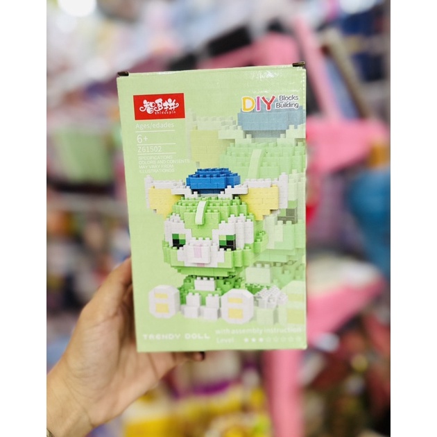 Đồ Chơi Lắp Ráp Nonlego Thỏ Tím, Mèo Hồng, Pikachu Cho Bé