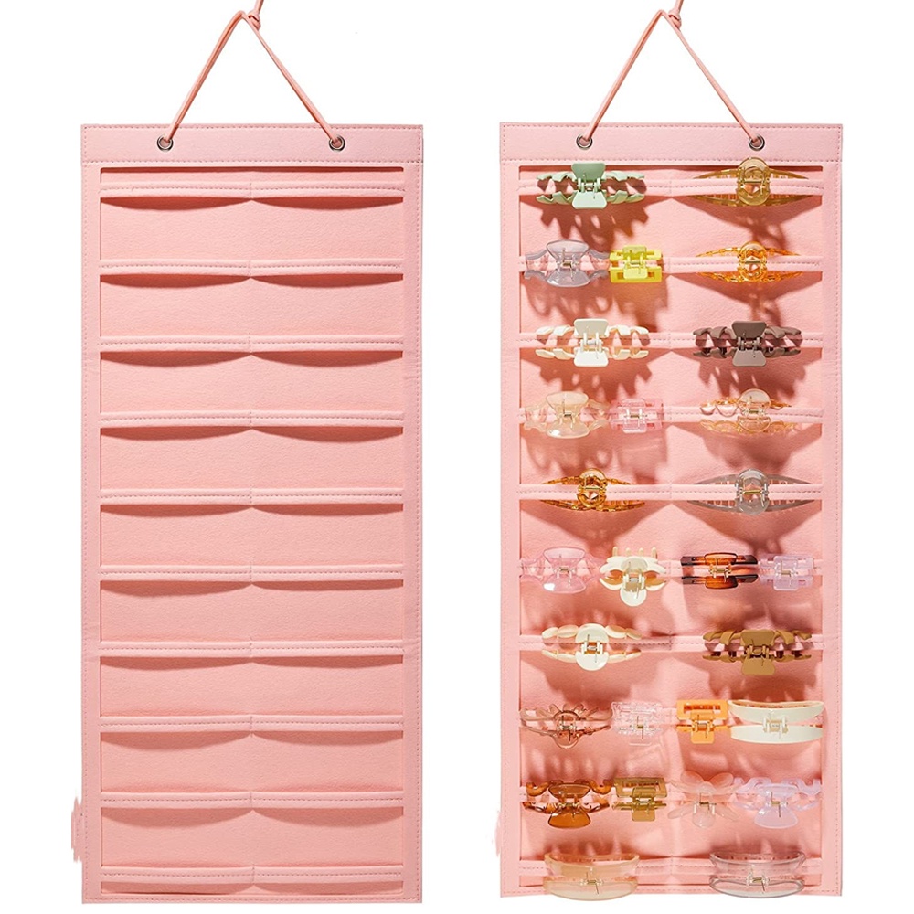 Dụng Cụ Sắp Xếp Kẹp Tóc Bằng Vải Nỉ