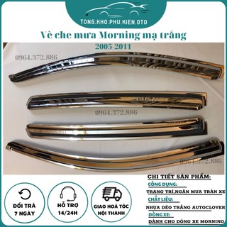 Vè che mưa mạ crom Auto clover Kia Morning 2005-2011 cao cấp