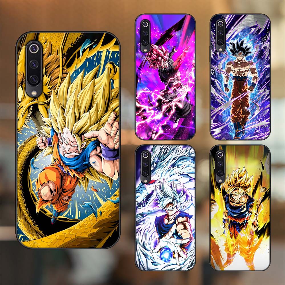 Ốp lưng Xiaomi Mi 9, Mi 9 SE viền đen in hình Son Goku Dragon Ball Super Saiyan