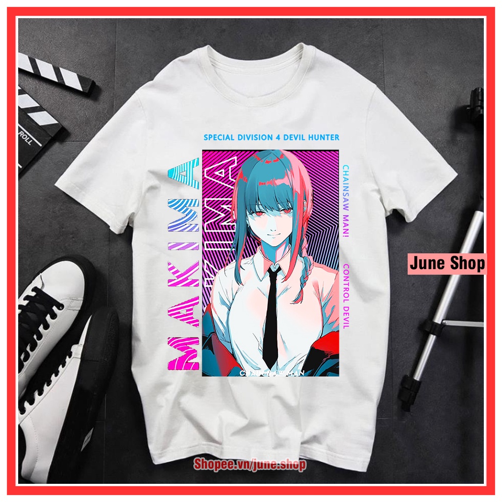 Áo Chainsaw Man - Áo Anime in hình Denji, Makima, Power, Pochita, Aki chất cotton co giãn 4 chiều