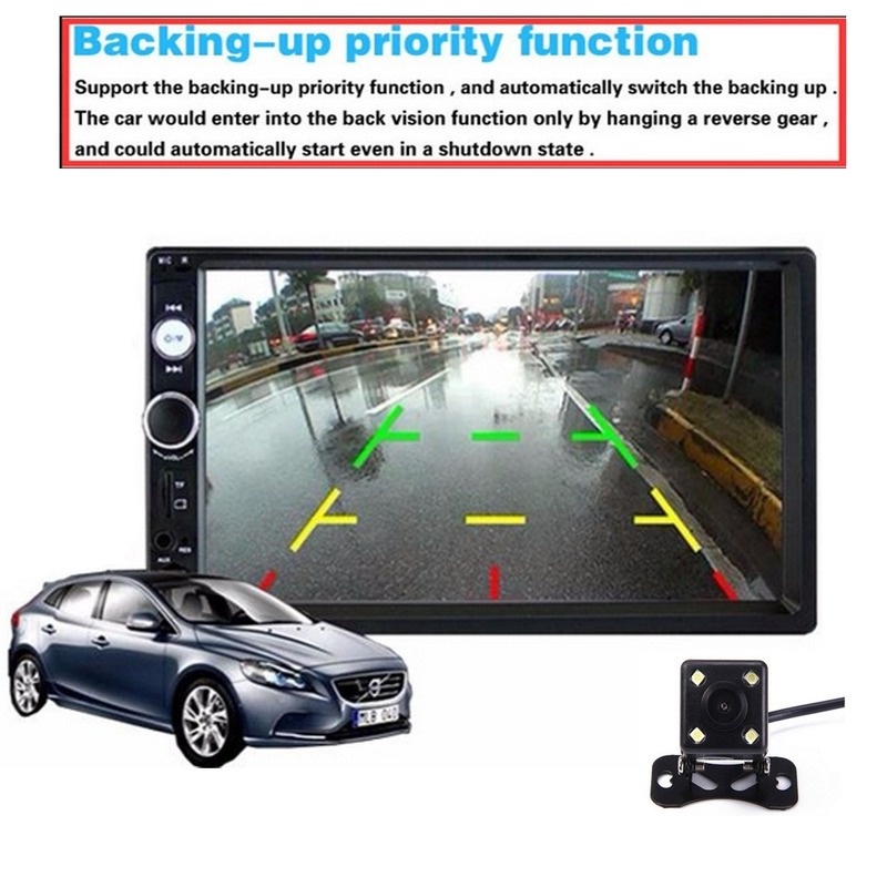 Máy Nghe Nhạc MP5 7010B Màn Hình Cảm Ứng HD MP5 7 Inch 2 Din Stereo HD Kết Nối Bluetooth USB FM Đa Phương Tiện Cho Xe Hơi