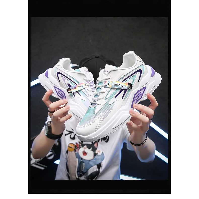 Giày chạy bộ nam dáng thể thao phối màu loang thời trang Hàn Quốc G84 Next Fashion