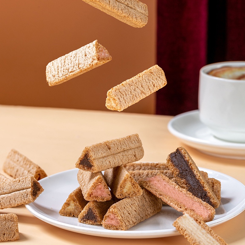 [ Ăn vặt dưỡng chất ] Combo 50 set bánh quy tam giác socola/ bánh Lava tam giác socola món ăn vặt ngon dinh dưỡng
