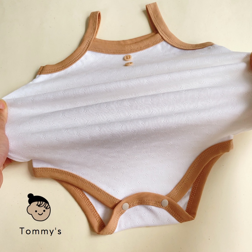 Body hai dây cho bé gái chất liệu thun thông hơi cotton Hàn siêu mềm mát TOMMY HOUSE