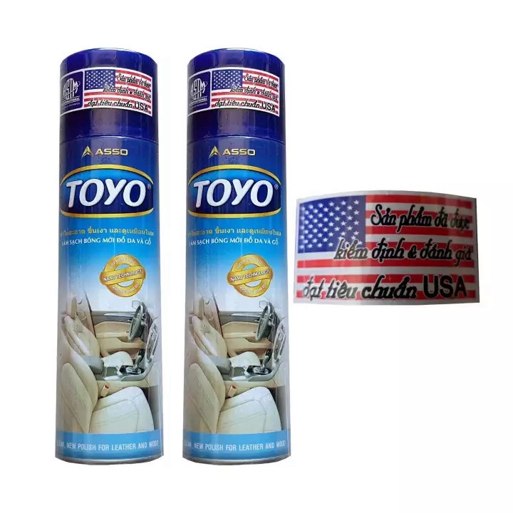 Chai Xịt Bóng Xe Máy , da TOYO ASSO 500ML - Bình,Xịt bóng Toyo dùng cho đồ da, nhựa xe ô tô, nội thất gia đình