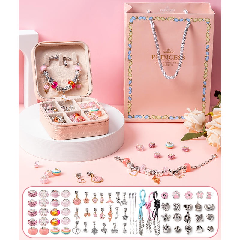 Bộ Hạt Pha Lê Làm Vòng Tay Thủ Công DIY Cho Bé