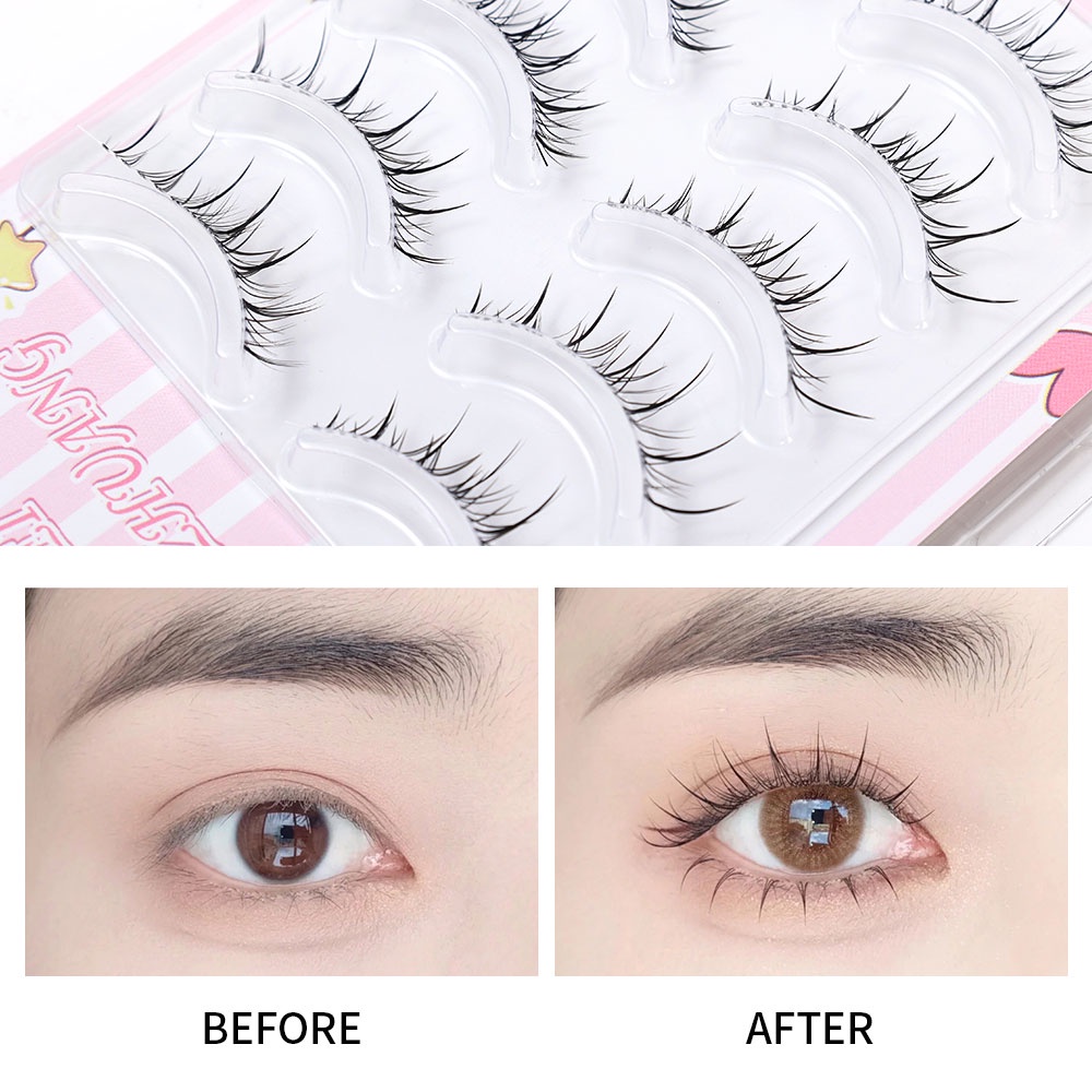 Hộp 5 Cặp Lông Mi Giả 3D Mềm Mại Dùng Hóa Trang
