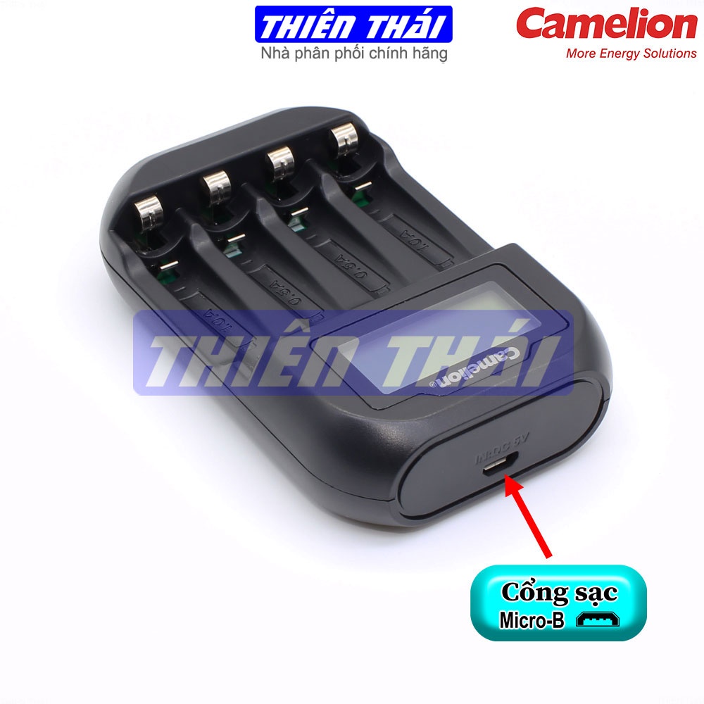 Bộ sạc Camelion BC-1046,kèm pin AA2700mAh,AA2500mAh,AAA1100mAh,Máy sạc nhanh,tự ngắt