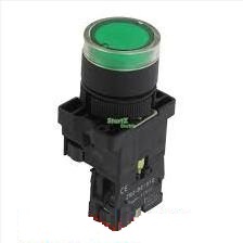 Nút nhấn có đèn Chint 220V màu xanh lục 1NO NP2-EW3361 230V LED