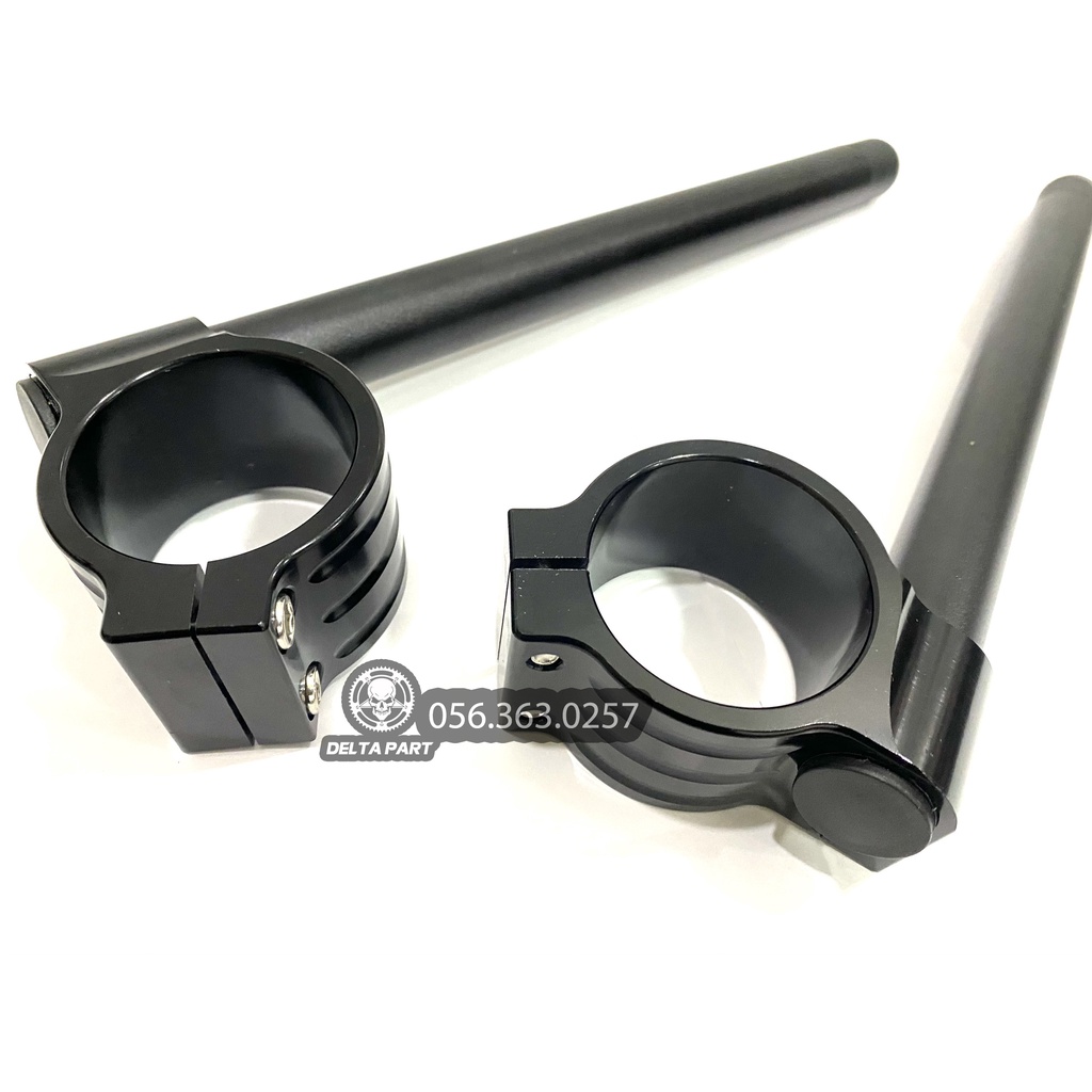 Ghi đông R15 v3, R3 2020, CB 190, độ cafe phuộc ngược upside down phi 48 nhôm CNC - ghi đông clip on mo to