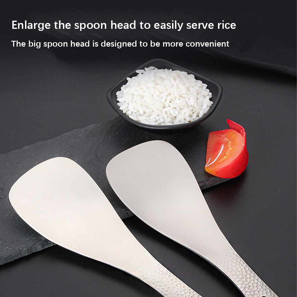 Muỗng Xới Cơm Bằng Gương Kháng Khuẩn Với Tay Cầm Dài Tiện Dụng