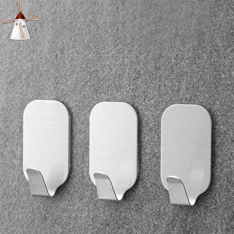 Móc Treo Đồ Dán Tường Bằng Thép Không Gỉ Không Để Lại Dấu Vết Mạnh Mẽ Tự Dính Không Đục Lỗ Cho Nhà Tắm OY