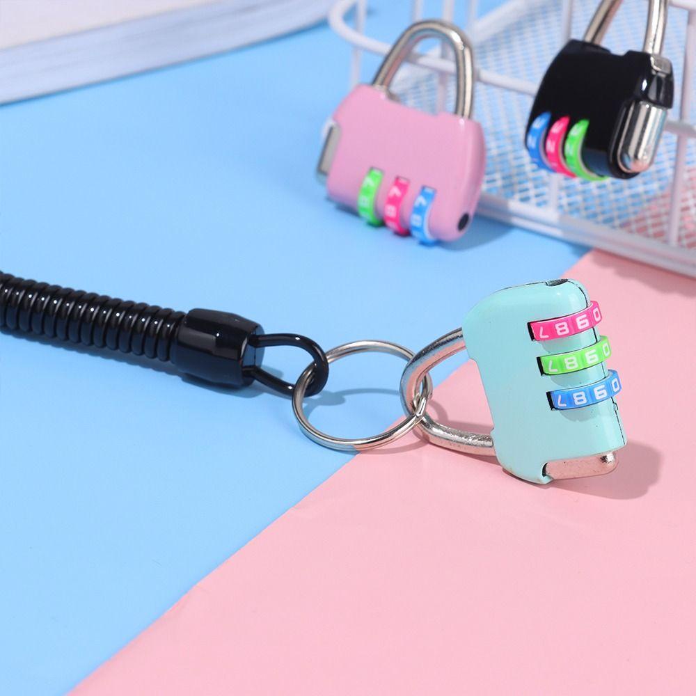 Ổ Khóa Mật Khẩu 3 Số Mini Nhiều Màu Sắc Tiện Dụng Mang Theo Du Lịch