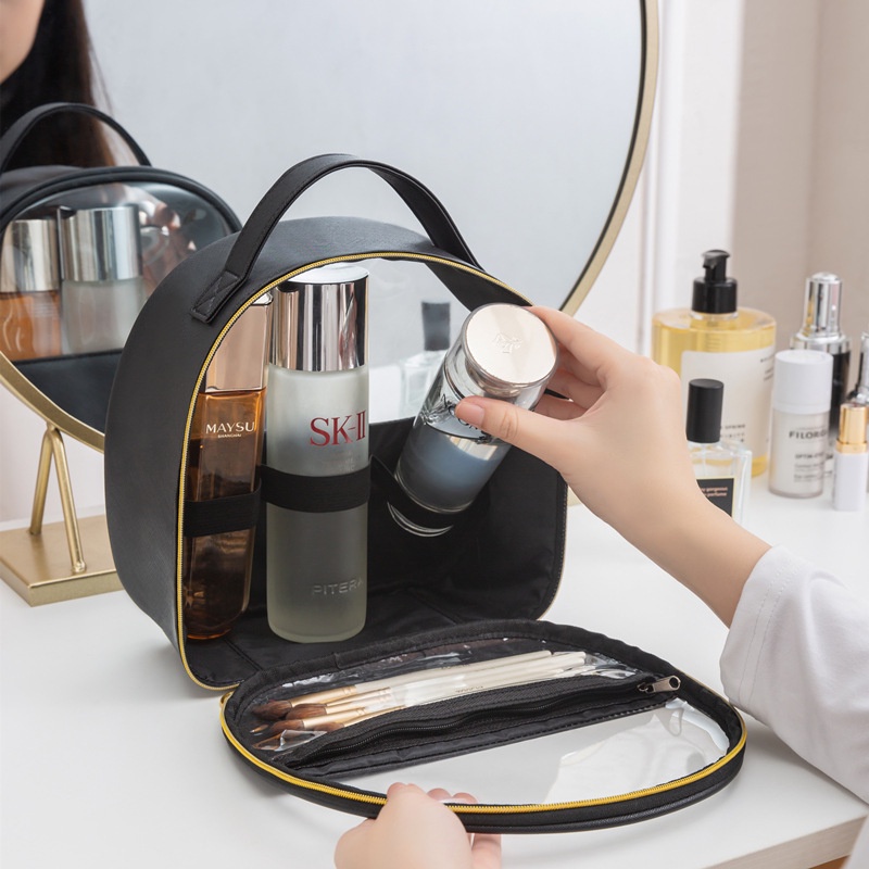 Túi Đựng Mỹ Phẩm Da PU Chống Thấm Nước Phong Cách Hàn Quốc