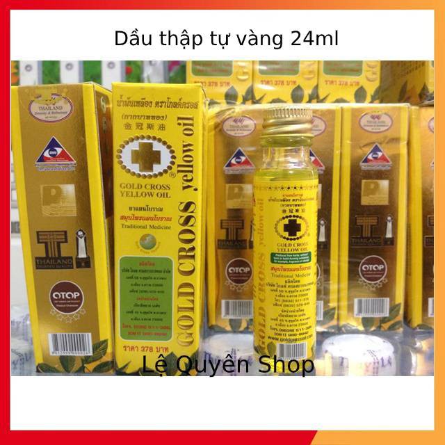 𝐐𝐮𝐞𝐞𝐧𝐁𝐞𝐚𝐮𝐭𝐲 -  Dầu thảo dược thập tự vàng 24ml xoa bóp