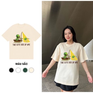 Áo Thun Unisex In Hình Người Ngoài Hành TInh Phong Cách Cute MTTEE Nam Nữ Tay Lỡ Oversize Form Rộng  Localbrand