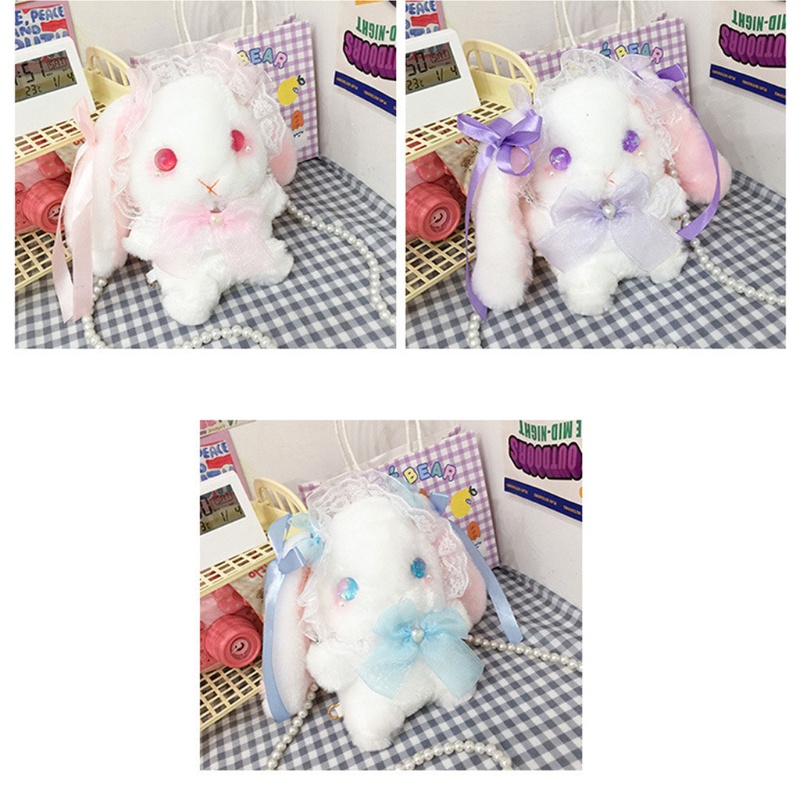 Túi Đeo Chéo Hình Thỏ Hoạt Hình Phong Cách Lolita Đáng Yêu