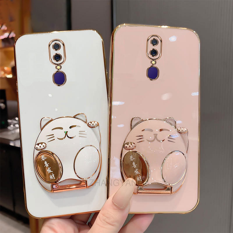 ốp lưng oppo f11 oppo f11 pro ốp điện thoại TPU Silicon Mềm Họa Tiết Mèo 3D Có Giá Đỡ Cho oppo f11 o