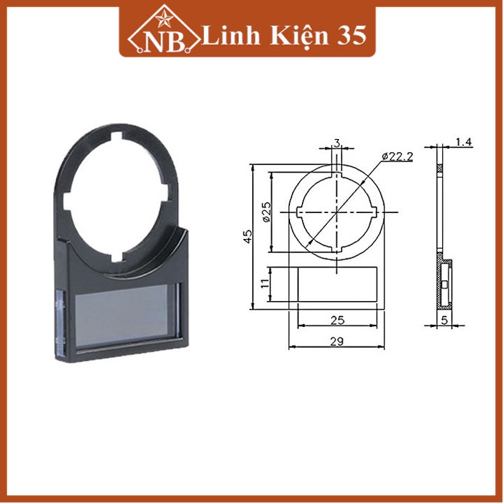 Nhãn dán tủ điện 22mm thẻ ghi tên, tạo nhãn cho các loại nút nhấn, công tắc xoay