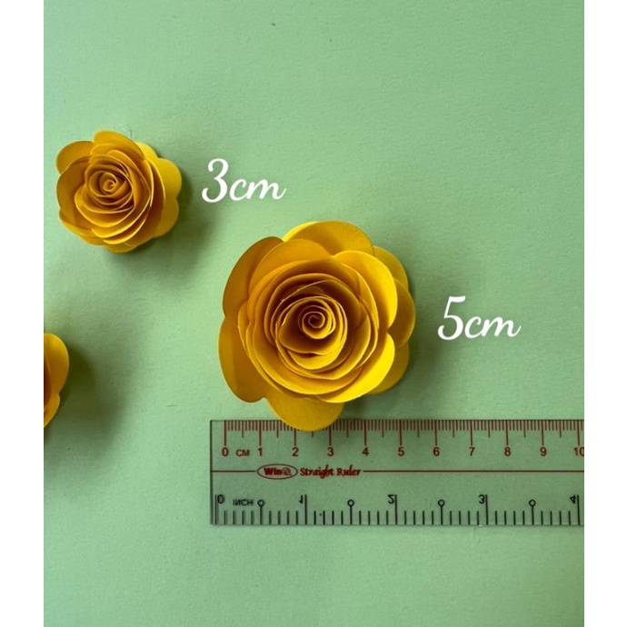 Sét 10 cánh hoa giấy xoắn cắt sẵn làm hoa xoắn