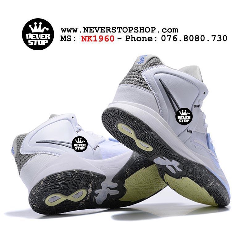 Giày bóng rổ nam KYRIE 8 TRẮNG cổ cao bản đẹp đế chống mòn chơi outdoor tốt  | NeverStopShop.com