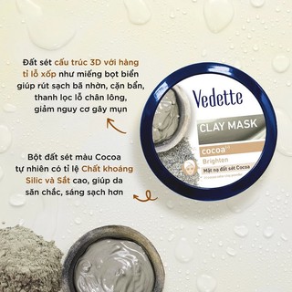 Mặt Nạ Đất Sét Vedette 145g Cocoa