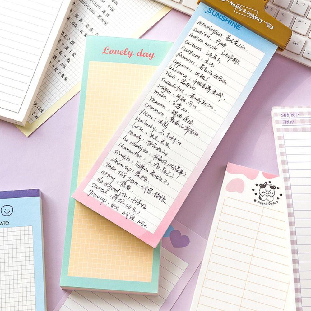 Set 90 Tờ Giấy Ghi Chú Dày Dặn Có Thể Xé Tiện Dụng Cho Trường Học / Văn Phòng
