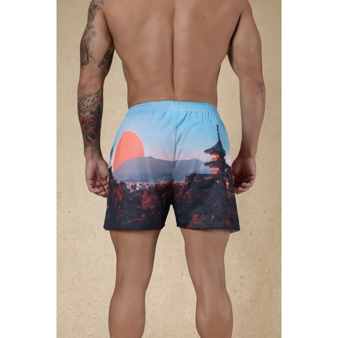 Quần Short Thể Thao Dáng Suông Chất Liệu Mau Khô Năng Động Thời Trang Phong Cách Mỹ