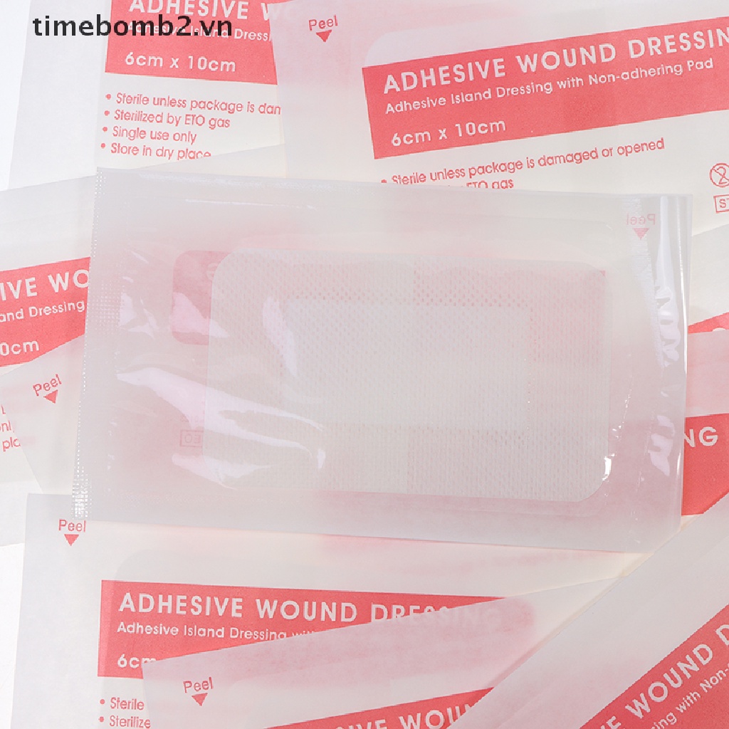 Set 10 Băng Keo Dán Vết Thương Thoáng Khí 6 * 10cm